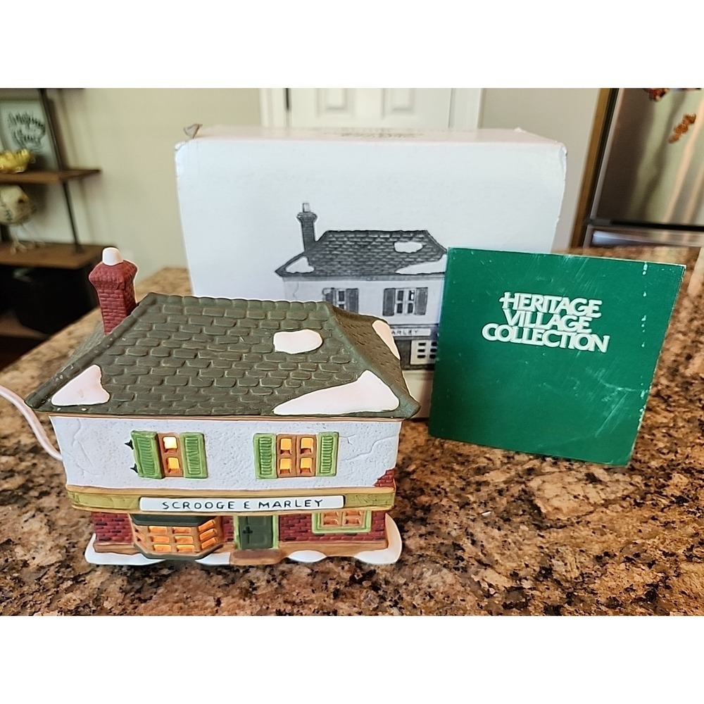 Dept 56 Heritage Dickens Village Scrooge and Marley Counting House Lighted
